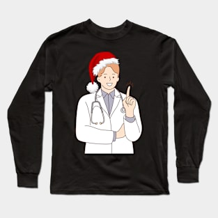 Merry Christmas Physician Doctor GP Practitioner Festive Long Sleeve T-Shirt